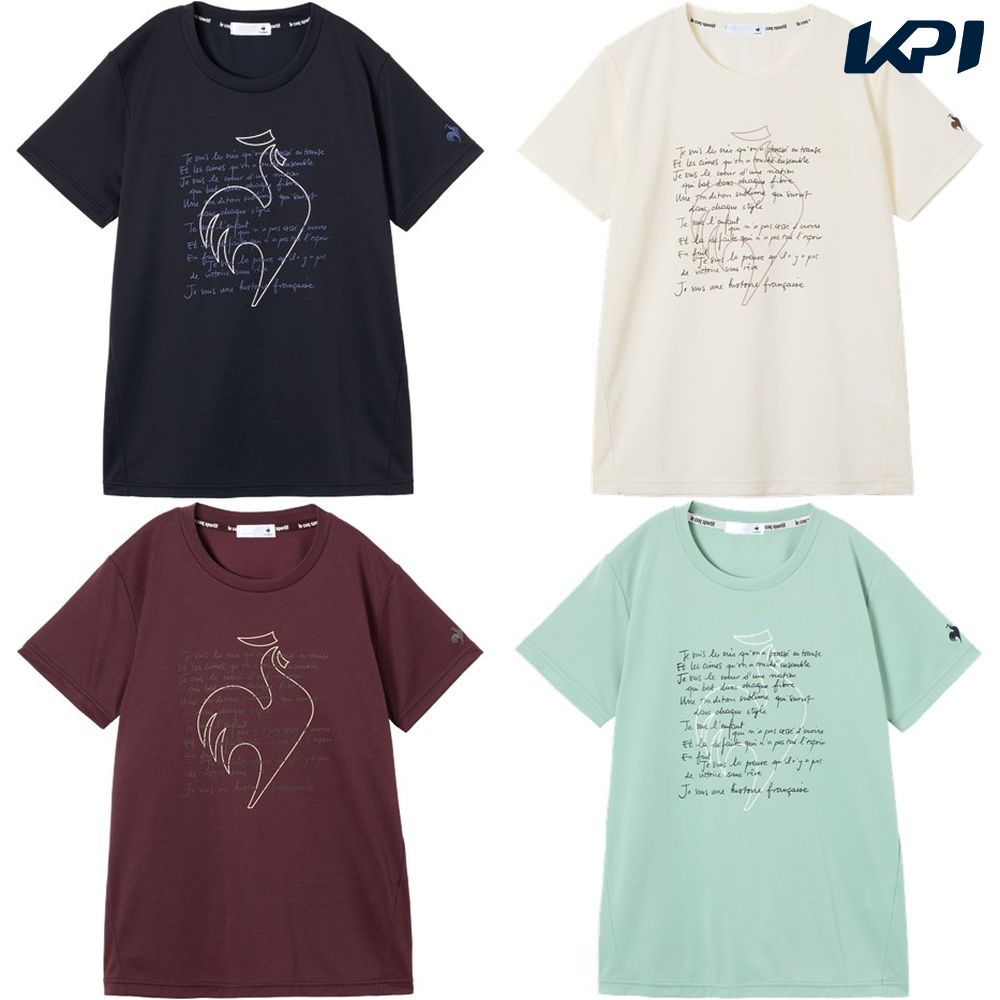 ルコック le coq sportif テニスウェア レディース   汗染み軽減 半袖Tシャツ LZ5FHT01L 2025FW