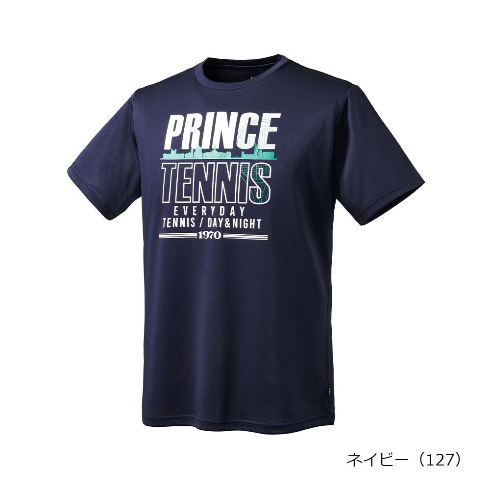 Prince プリンス テニスウェア 半袖Tシャツ MS3005 ネイビー新品L Prince（プリンス） テニスウェア ユニセックス Tシャツ MS6012 2026SS