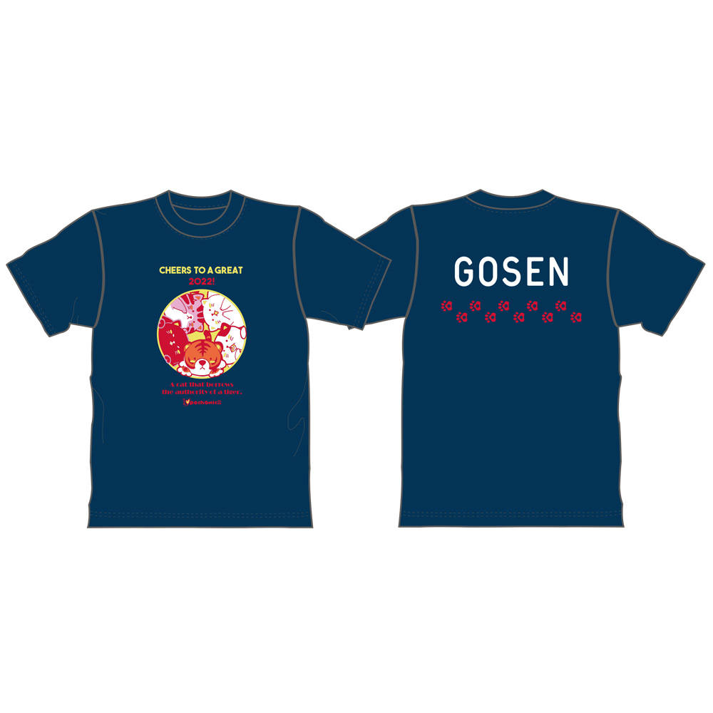 ゴーセン GOSEN テニスウェア ユニセックス 2021秋企画 ポチャネコ 22干支 Tシャツ NPT42 2021FW『即日出荷』｜kpisports｜02