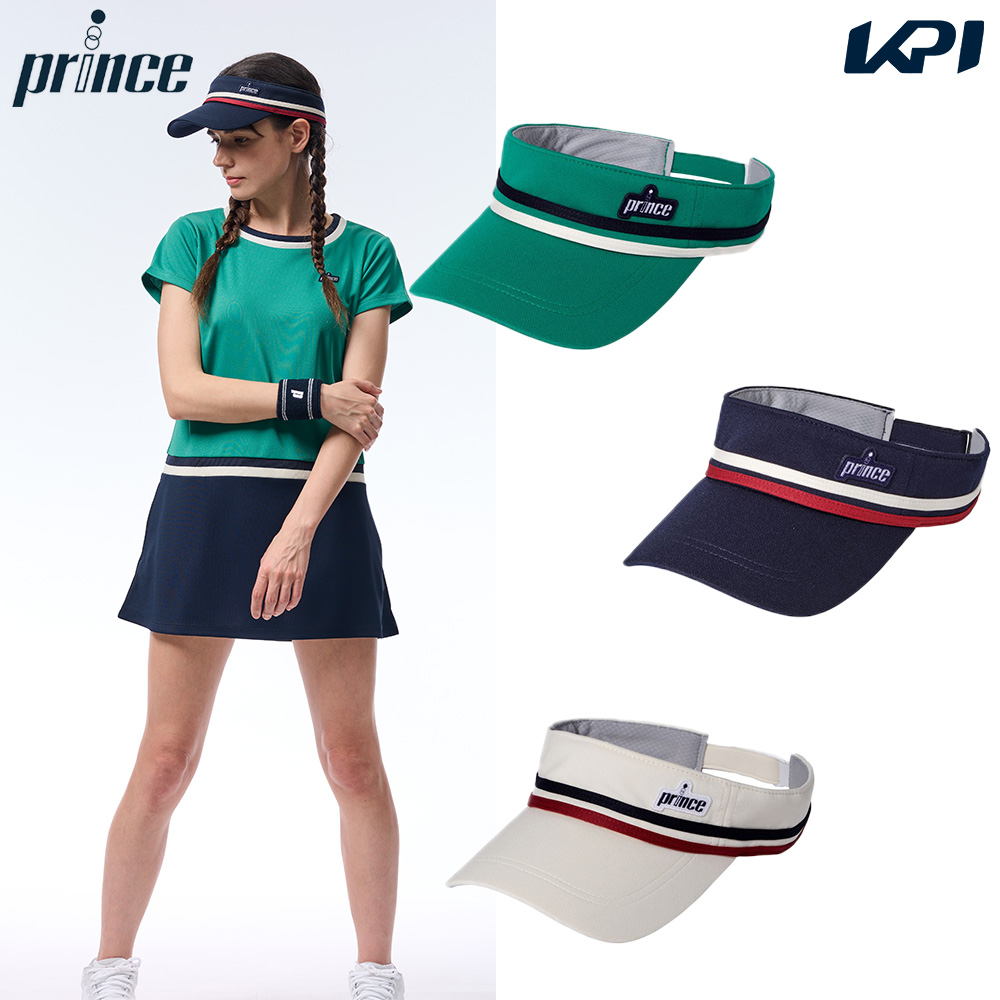 prince プリンス テニスウェア 上下・バイザー セット レディース prince プリンス レディース テニスウェア 上下セット チェック