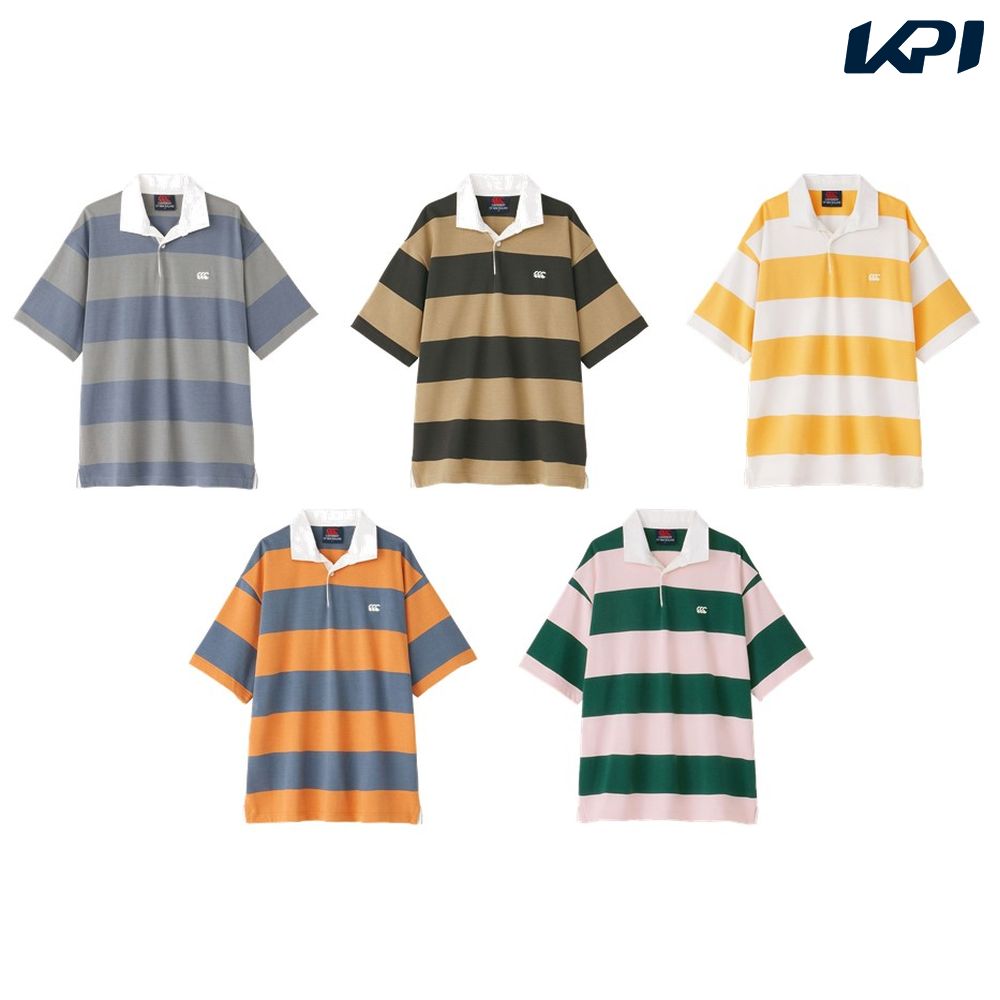 カンタベリー CANTERBURY ラグビーウェア ユニセックス S/S 4INCH STRIPE RUGBY JERSEY RA34135 2024SS