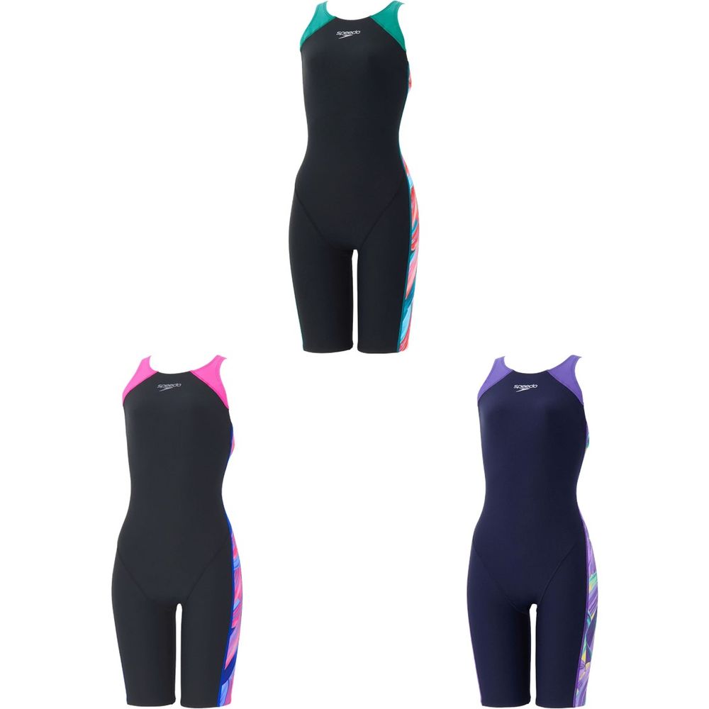 スピード Speedo 水泳水着 レディース   Brushy Shadow TurnS Puzzle M/O Kneeskin STW12653