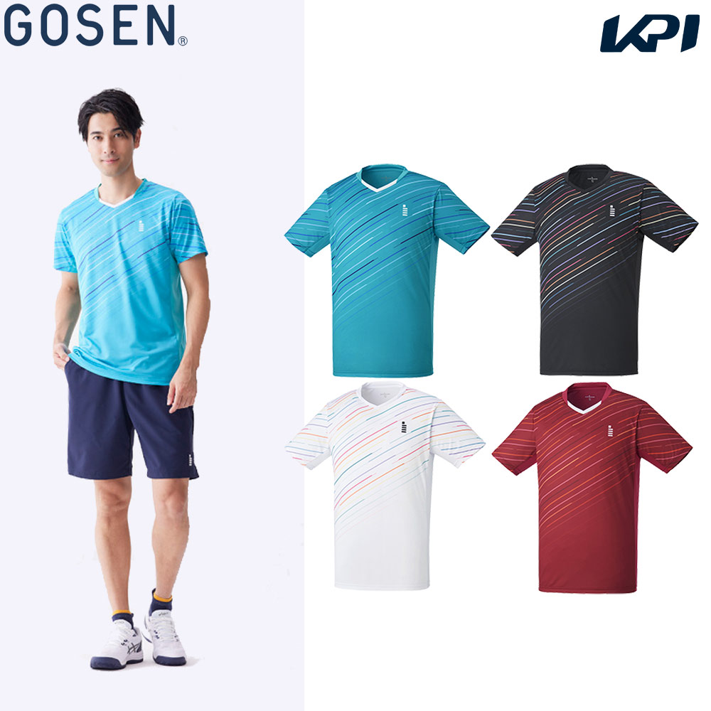 ゴーセン GOSEN テニスウェア ユニセックス ゲームシャツ T2306-ap 2023SS｜kpisports