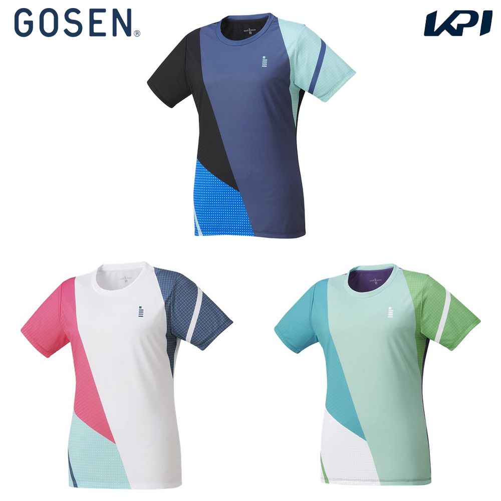 ゴーセン GOSEN テニスウェア レディース   ゲームシャツ T2407 2024SS｜kpisports