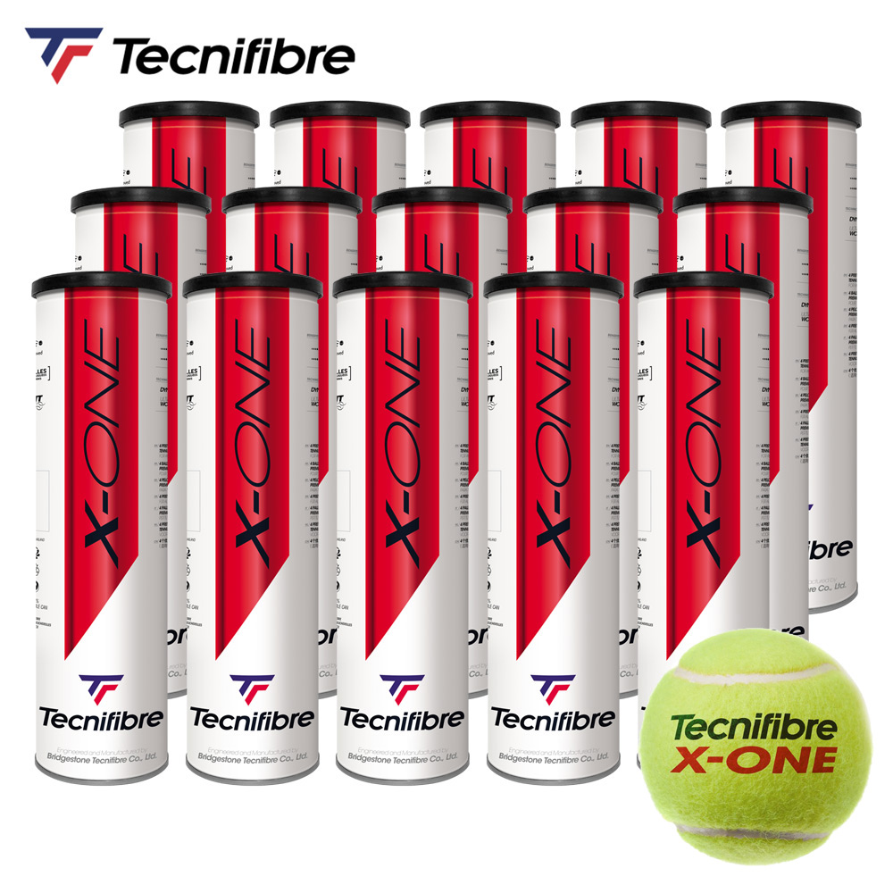 「365日出荷」テクニファイバー Tecnifibre テニスボール X ONE エックスワン 4個入 1箱 15缶/60球 TBA4XE1 ITF／JTA 公認球 『即日出荷』 :TBA4XE1:KPIsports