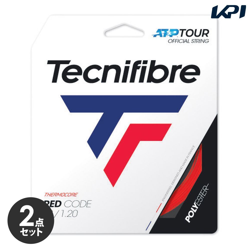 �u2�Z�b�g�v�w�����o�ׁx�e�N�j�t�@�C�o�[ Tecnifibre �e�j�X�K�b�g�E�X�g�����O  REDCODE  ���b�h�R�[�h  1.20mm TFG415  TFSG404