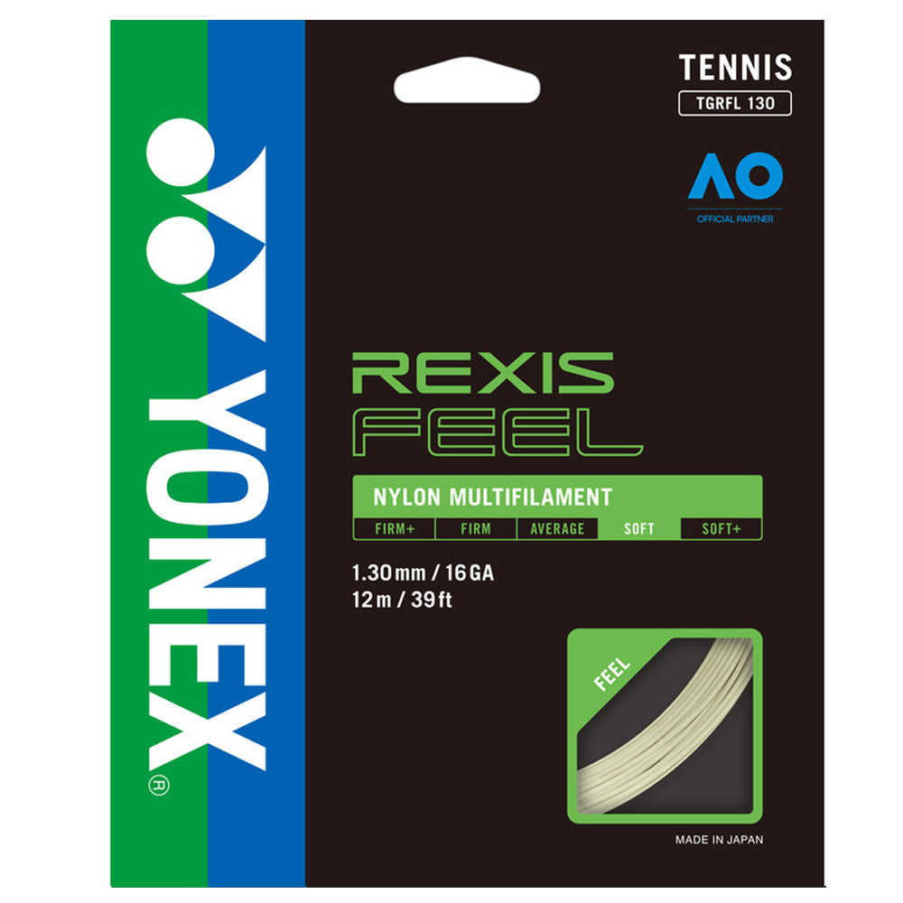 ヨネックス YONEX テニスガット・ストリング  レクシスフィール130 単張 REXIS FEEL　TGRFL130｜kpisports