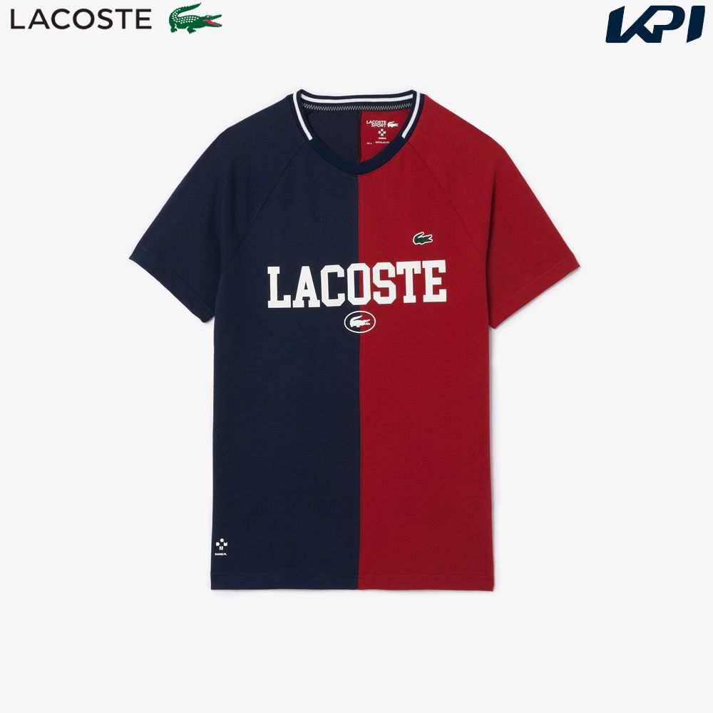『即日出荷』ラコステ LACOSTE テニスウェア メンズ   『ダニール・メドベージェフ』アシンメトリードライTシャツ TH7538-10-ISV 2024SS