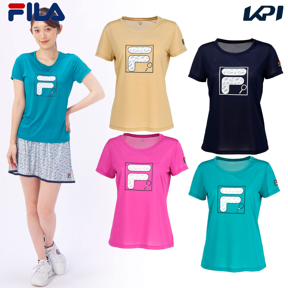 フィラ FILA テニスウェア レディース グラフィックTシャツ VL2880 2024SS