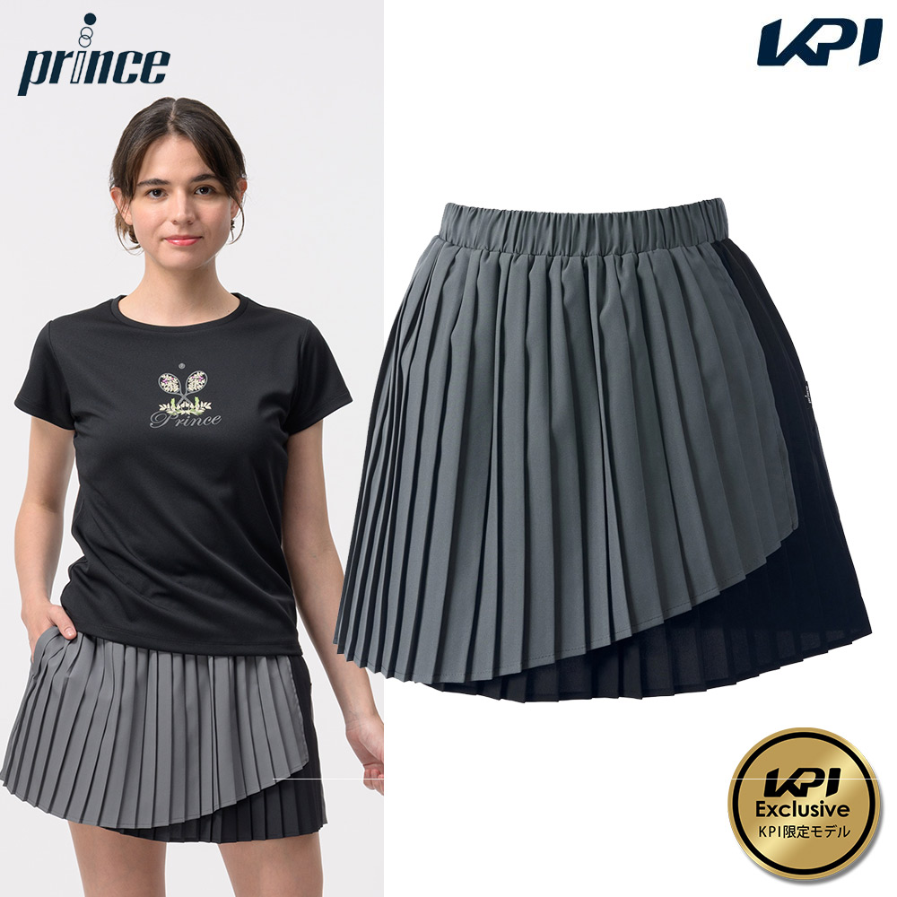 新品、未使用‼︎Prince テニスウェア 上下セット 花柄 プリーツ Lサイズ Prince（プリンス） テニスウェア レディース ラッププリーツスカート