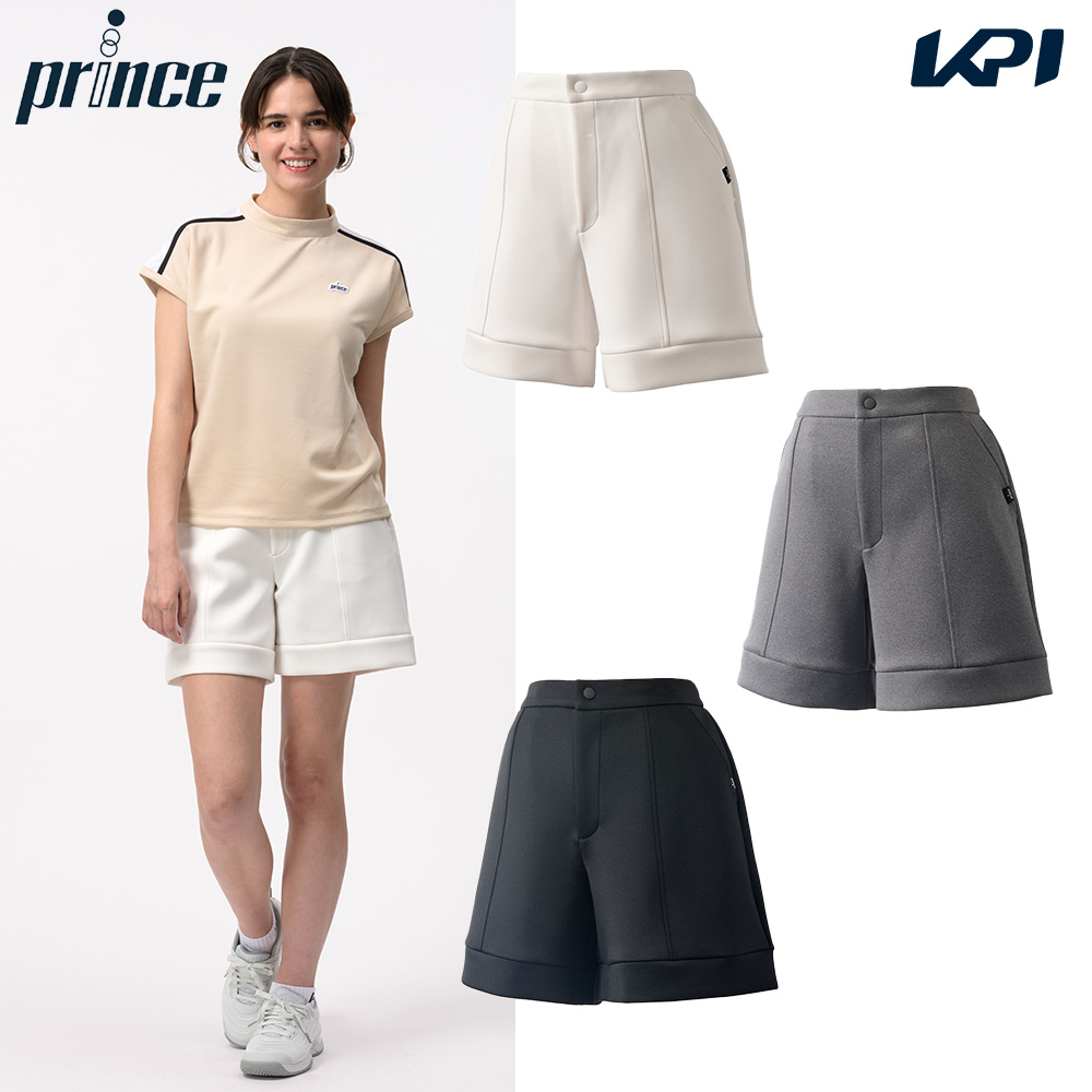 プリンス Prince テニスウェア レディース   スウェットハーフパンツ WF6351 2026FW