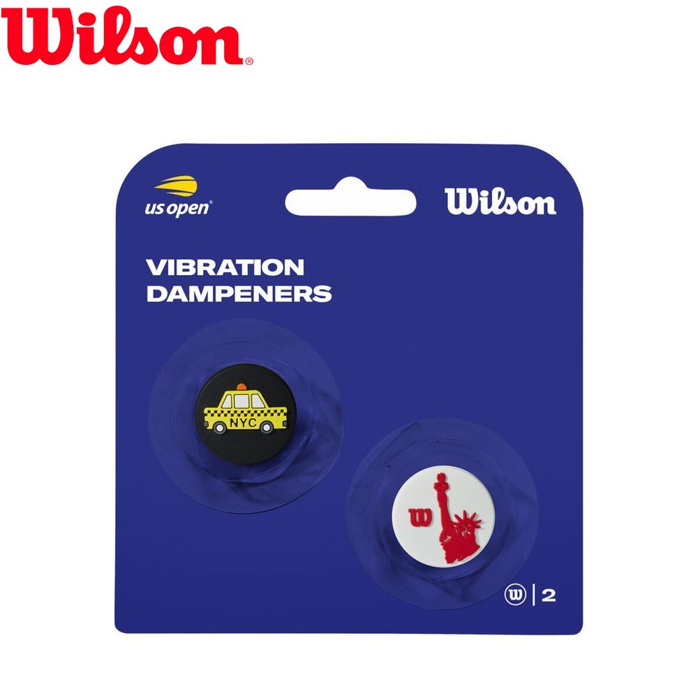 ウイルソン Wilson テニスアクセサリー  振動止め 2個入  ダンプナー USオープン US OPEN DAMPENERS 2PK Yellow/Red WR8412301001