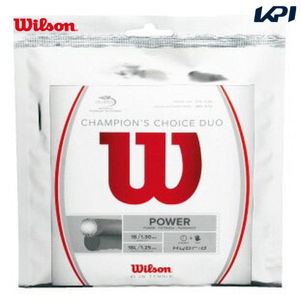 Wilson ウイルソン 「CHAMPION'S CHOICE DUO チャンピオンズ チョイス デュオ WRZ997900」硬式テニスストリング ガット 『即日出荷』｜kpisports