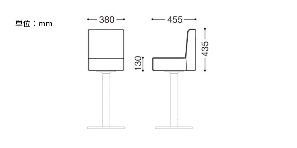 業務用 C-661 既製品 カウンターチェア用座部 座部のみ シート