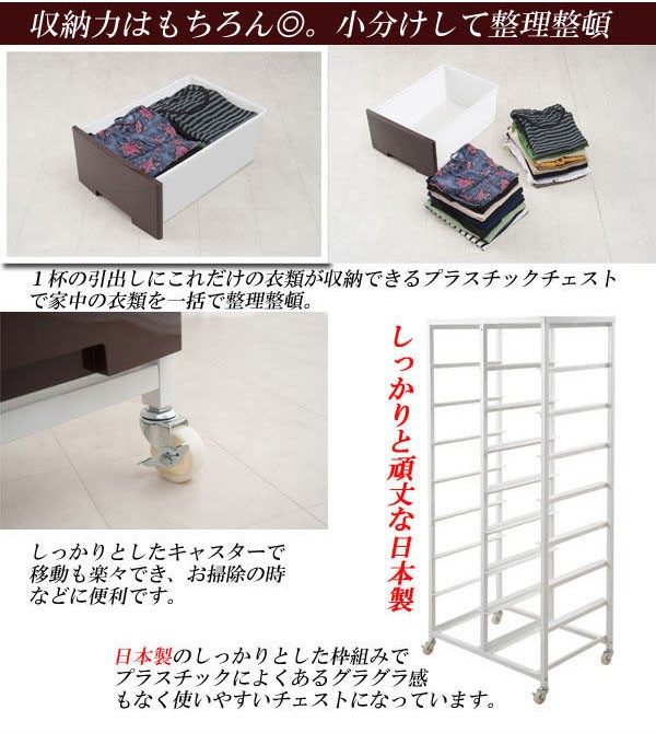 プラスチックチェスト 収納チェスト 衣装ケース 衣類ケース 収納ケース