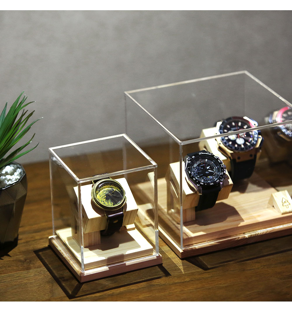 kigumi 腕時計ショーケース 2本用 スタンド 時計スタンド ウォッチ 