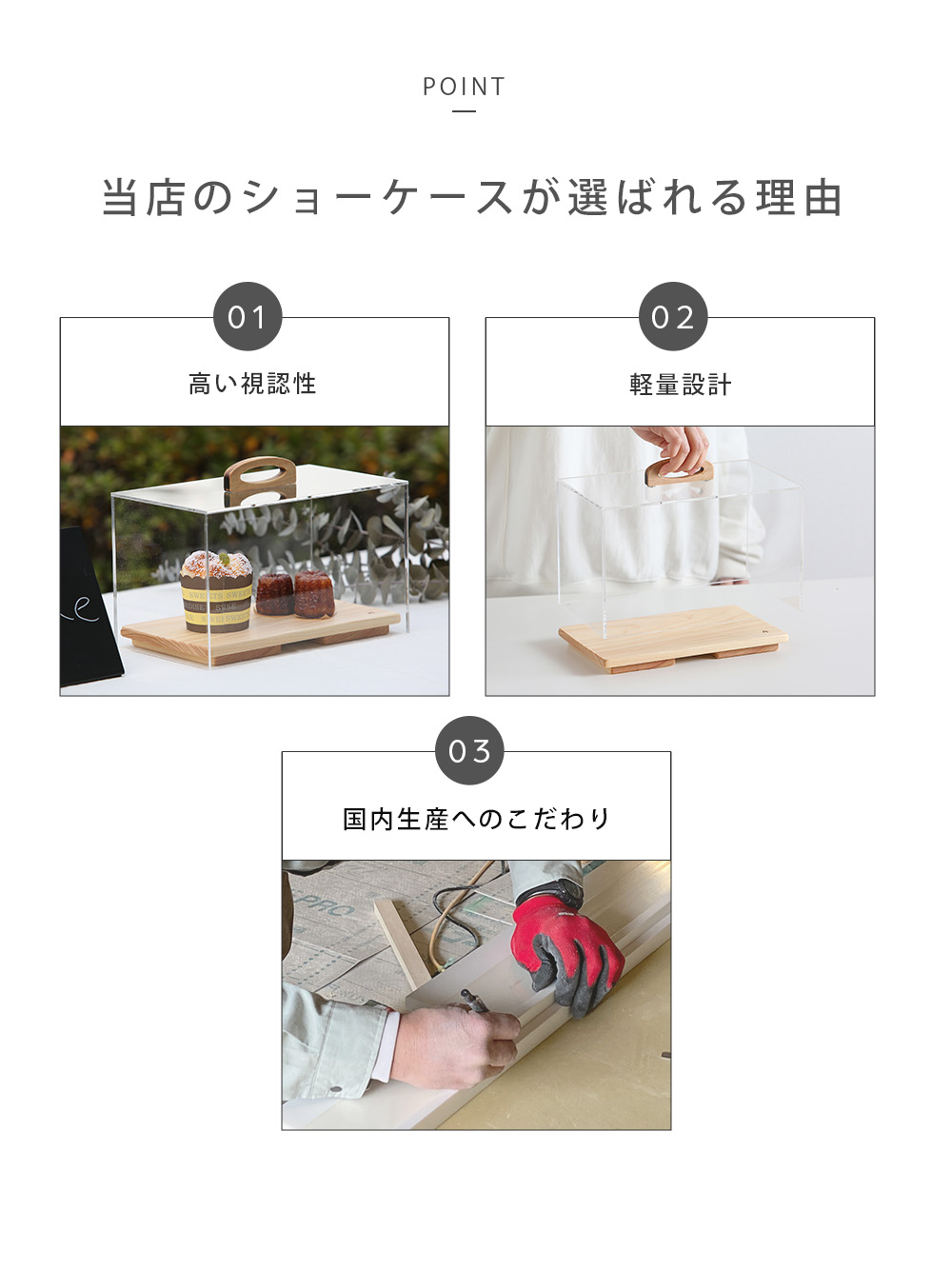 ショーケース！現品のみ5000円！店舗の飾り付けにどうですか？有料の配達もOKです。04 A+ (アクセントプラス) ショーケースXS アクリルケース 保存容器 店舗