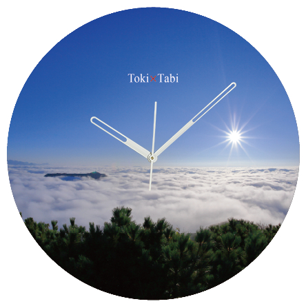Toki×Tabi トマム山の雲海 60cm 大型時計 大きい 時計 壁掛け