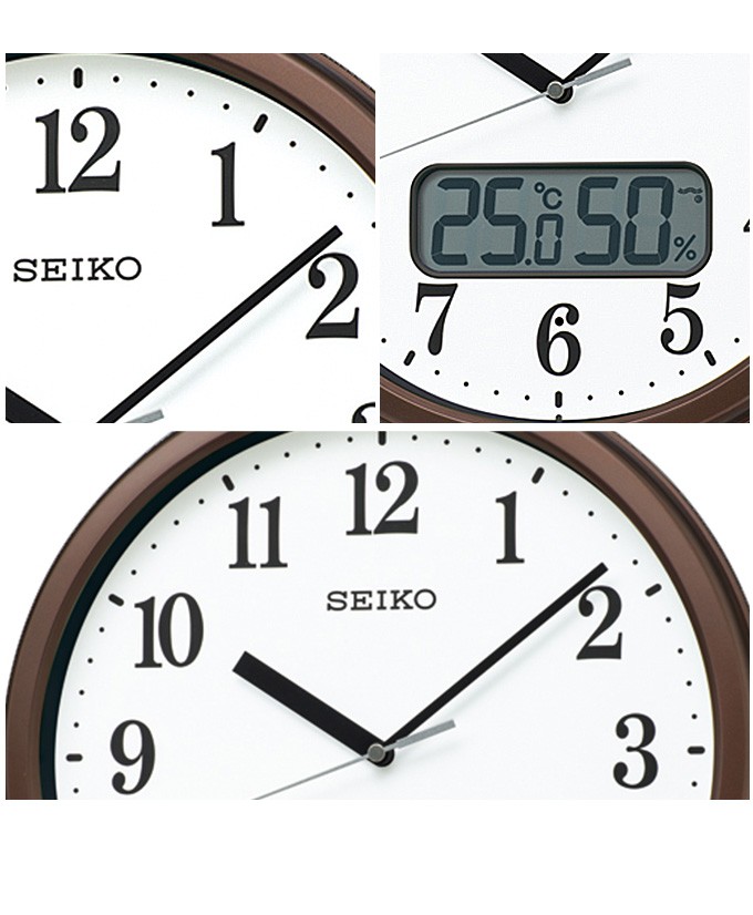 掛け時計 スタンダード 液晶表示付 セイコー 電波時計 壁掛時計 壁掛け
