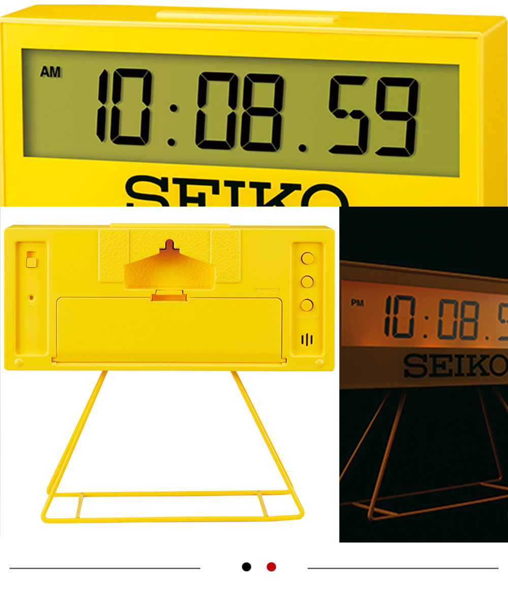 SEIKO（セイコー） デジタル時計 イエロー 時計 置き時計 目覚まし時計