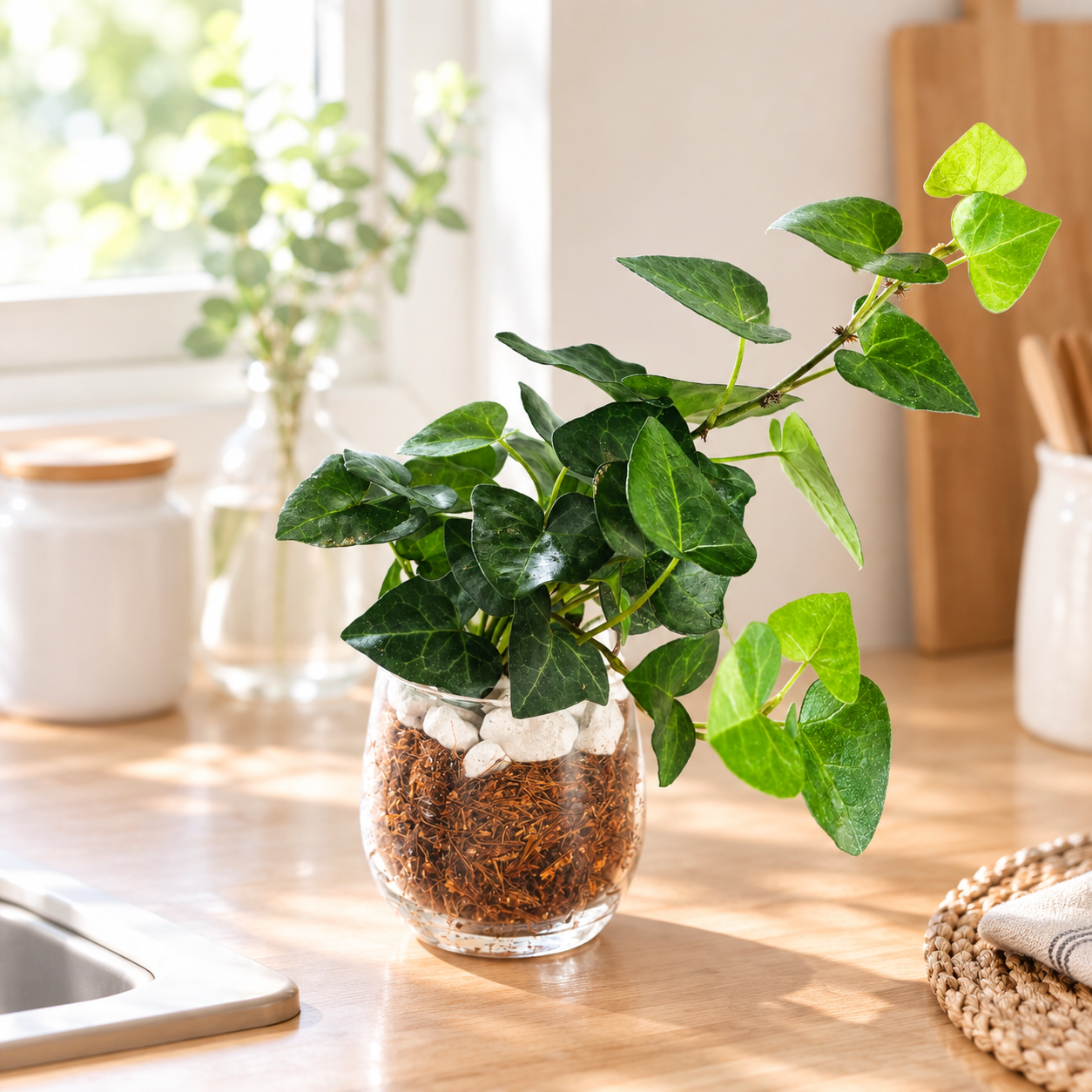 オプションから選べる　土を使わない観葉植物　ベラボン植え　単品　ラウンドグラス　観葉植物　インテリア　室内　ギフト |  | 01