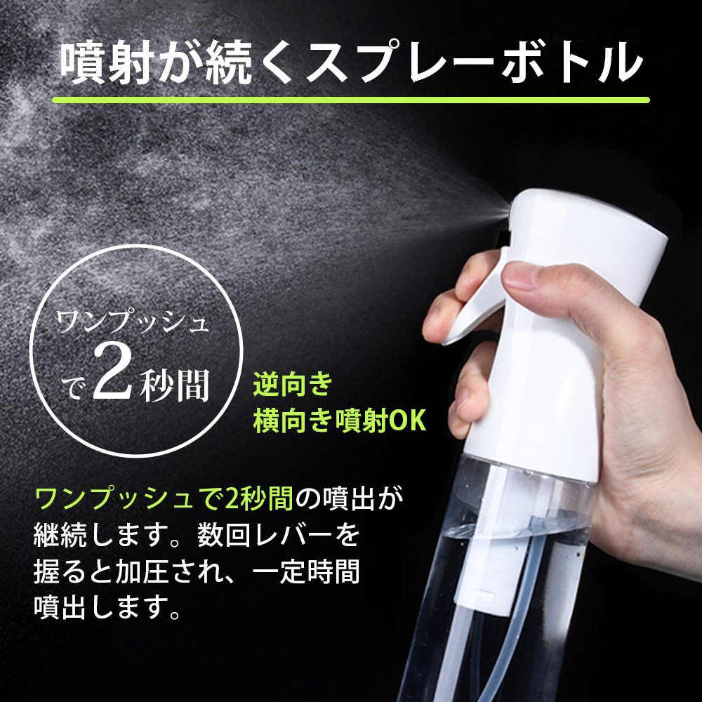 スプレーボトル 霧吹き アルコール対応 500ml 200ml 空ボトル おしゃれ