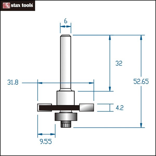 stax tools ティースロットビット 4.2mm (170905-1) ベニア規格対応 おすすめ ルータービット  :1927945-01:KQLFT TOOLS 通販 