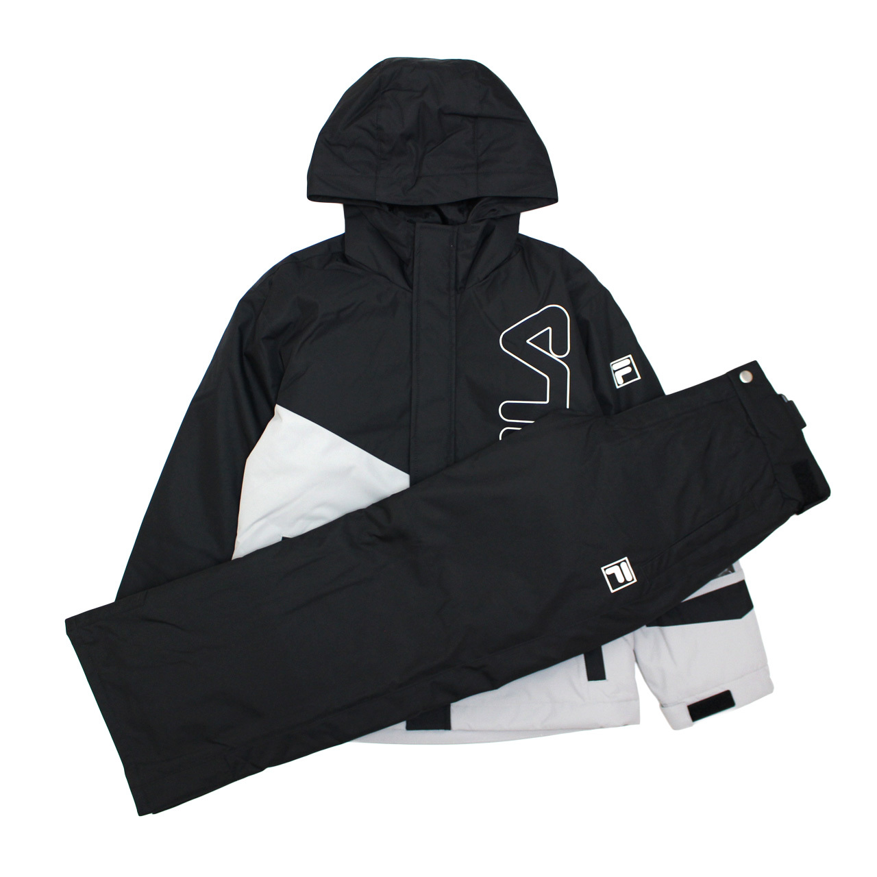 スキーウェア 子供 FILA 上下セット サイズ調節可 ブラック 140サイズ FILA スキー用品（サイズ（身長）：140cm）｜スポーツ おすすめ人気