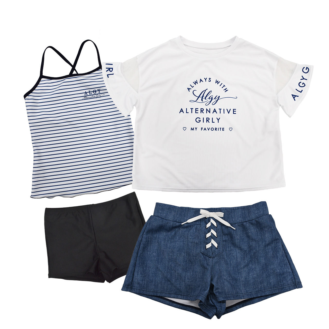 水着 女の子 キッズ ジュニア セパレート水着 ALGY アルジー 子供 T