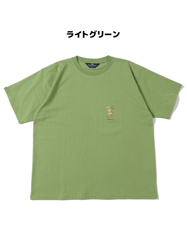 メンズ Tシャツ イラスト HM グリーン - Tシャツ