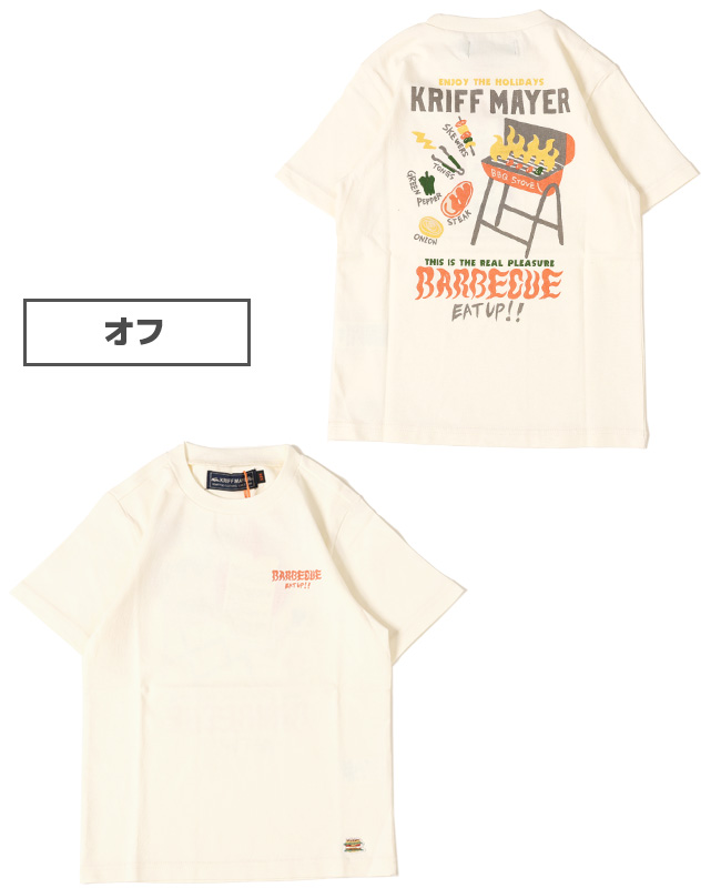 クリフメイヤー キッズ KRIFF MAYER KIDS 半袖Tシャツ 120cm〜170cm ジュニア 汗染み防止 バックプリント キャンプ 伸縮性 春 夏 ウェットプロテクト 半袖T BBQ｜kriffmayer｜02