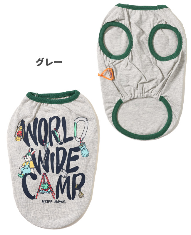 クリフメイヤードッグ KRIFF MAYER DOG Tシャツ ノースリーブ ロゴ ドッグ お揃い 犬服 ドッグウェア 綿100 ペアルック 伸縮性 小型犬 DOG キャンプラビット T |  | 02