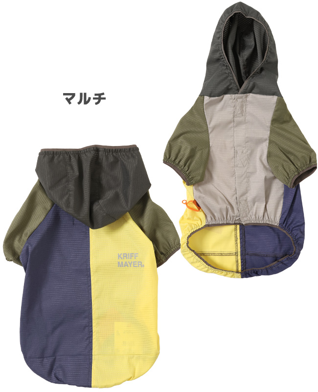 クリフメイヤードッグ KRIFF MAYER DOG アウター ジャケット ロゴ ドッグ お揃い 犬服 撥水 軽い ペアルック 伸縮性 小型犬 DOG さらさらエアー フード JK |  | 06