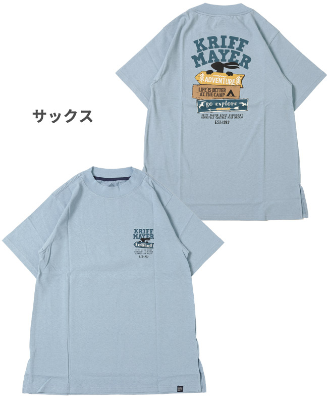 クリフメイヤー レディース KRIFF MAYER LADYS 半袖 Tシャツ バックプリント アメカジ 接触冷感 ロゴ 防汚 吸水速乾 汗染み防止 ウェットプロテクト 半袖T 道標｜kriffmayer｜05