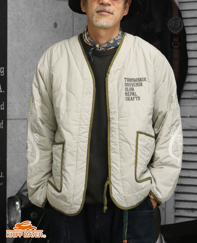 クリフメイヤー KRIFF MAYER メンズ アウター ユニセックス 中綿 ヴィンテージ風 お揃い アメカジ トラ タイガー カジュアル スーベニア 刺繍 キルト ジャケット | KRIFF MAYER | 02