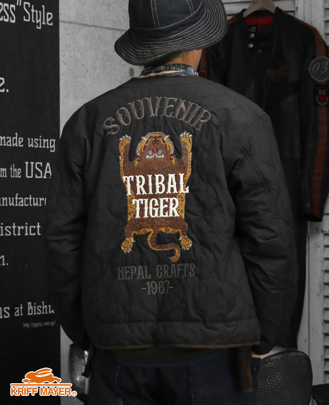 クリフメイヤー KRIFF MAYER メンズ アウター ユニセックス 中綿 ヴィンテージ風 お揃い アメカジ トラ タイガー カジュアル スーベニア 刺繍 キルト ジャケット | KRIFF MAYER | 03