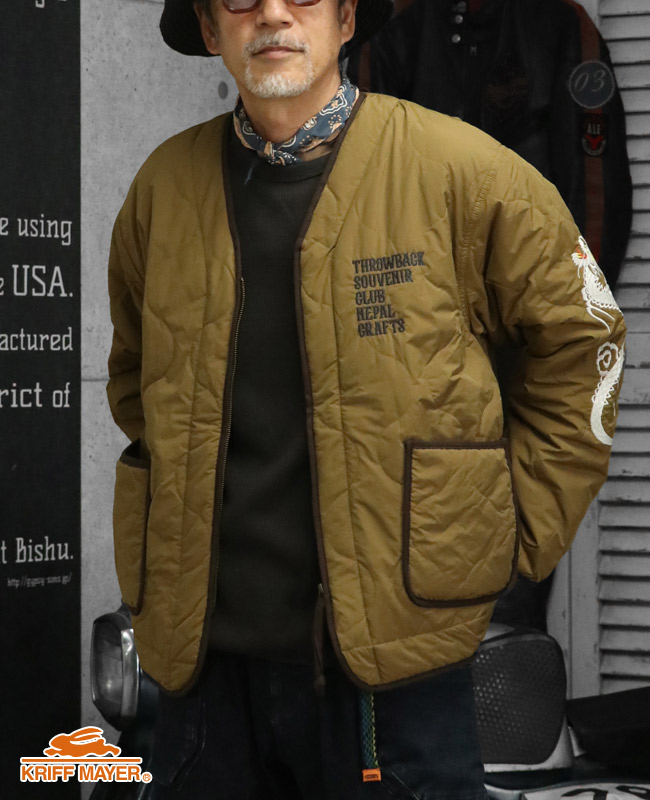 クリフメイヤー KRIFF MAYER メンズ アウター ユニセックス 中綿 ヴィンテージ風 お揃い アメカジ トラ タイガー カジュアル スーベニア 刺繍 キルト ジャケット | KRIFF MAYER | 04