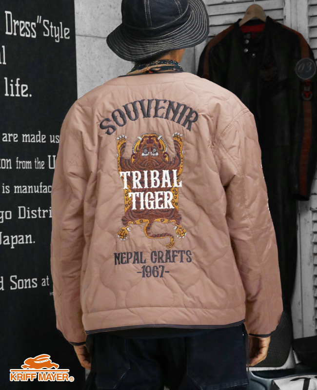 クリフメイヤー KRIFF MAYER メンズ アウター ユニセックス 中綿 ヴィンテージ風 お揃い アメカジ トラ タイガー カジュアル スーベニア 刺繍 キルト ジャケット | KRIFF MAYER | 06