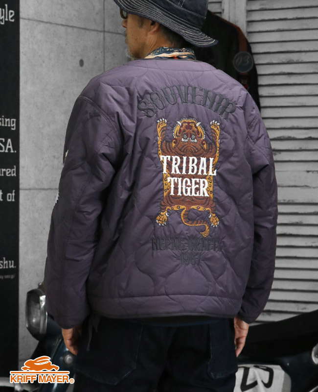 クリフメイヤー KRIFF MAYER メンズ アウター ユニセックス 中綿 ヴィンテージ風 お揃い アメカジ トラ タイガー カジュアル スーベニア 刺繍 キルト ジャケット | KRIFF MAYER | 08
