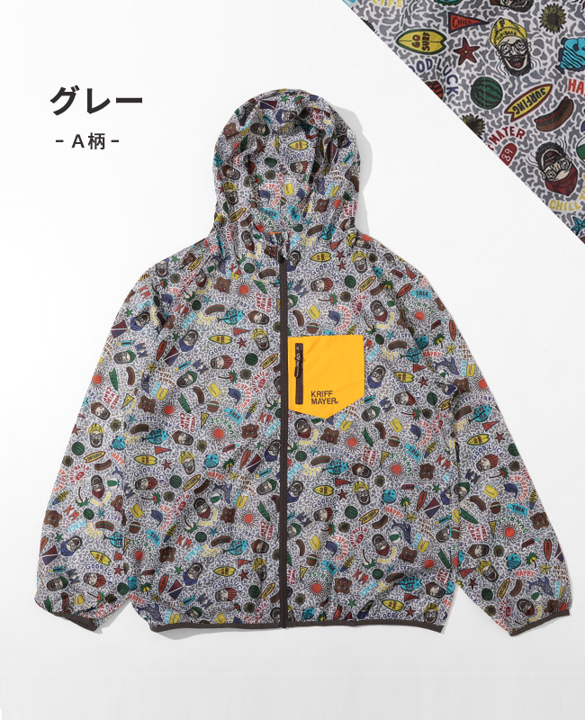 クリフメイヤー KRIFF MAYER メンズ アウター ユニセックス 長袖 マンパ 軽アウター お揃い アメカジ アウトドア 防汚 ヒッピー 撥水 総柄 フード ジャケット | KRIFF MAYER | 01