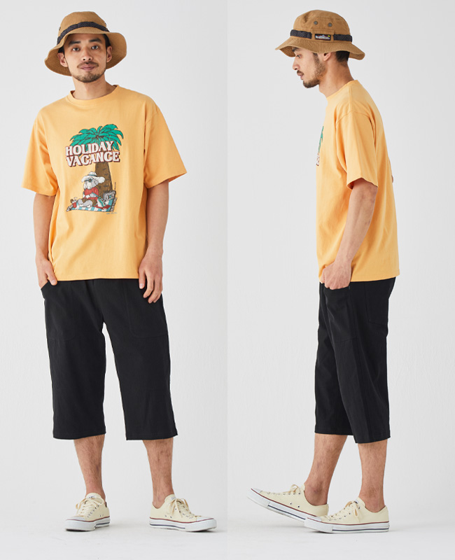 クリフメイヤー KRIFF MAYER メンズ ボトムス 7分丈 半端丈 ショートパンツ ステテコパンツ ウエストゴム 無地 接触冷感 LOHATECO ロハテコクロップドパンツ | KRIFF MAYER | 08