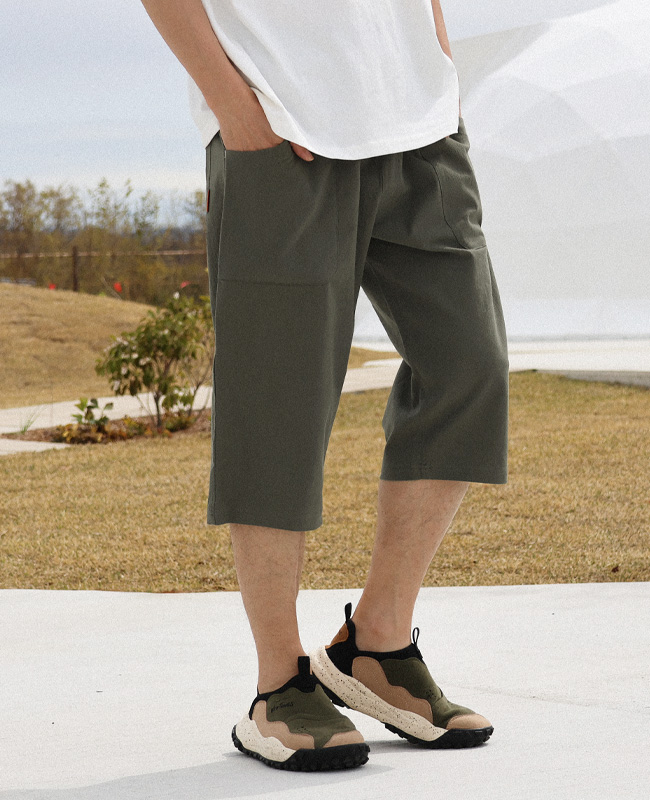 クリフメイヤー KRIFF MAYER メンズ ボトムス 7分丈 半端丈 ショートパンツ ステテコパンツ ウエストゴム 無地 接触冷感 LOHATECO ロハテコクロップドパンツ | KRIFF MAYER | 10