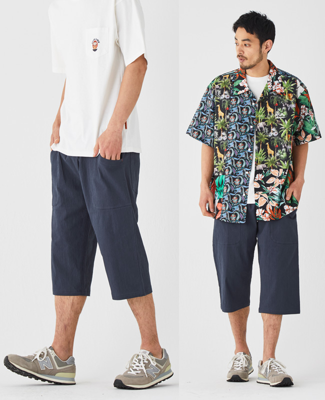 クリフメイヤー KRIFF MAYER メンズ ボトムス 7分丈 半端丈 ショートパンツ ステテコパンツ ウエストゴム 無地 接触冷感 LOHATECO ロハテコクロップドパンツ | KRIFF MAYER | 11