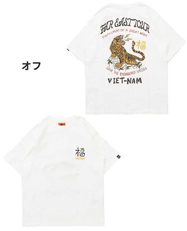 クリフメイヤー KRIFF MAYER メンズ ユニセックス 半袖 Tシャツ バックプリント アニマル 綿100 コットン カジュアル アメカジ スーベニア プリントT 虎 | KRIFF MAYER | 01