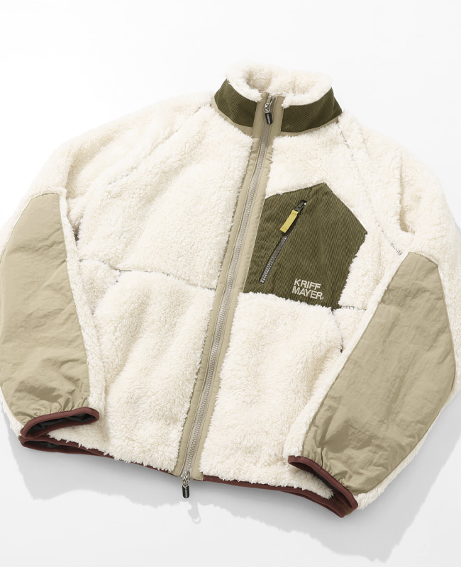 クリフメイヤー KRIFF MAYER メンズ ユニセックス アウター ボアフリース 暖かい 裏地付き おしゃれ アウトドア キャンプ 秋 冬 シャギーボアジャケット | KRIFF MAYER | 01