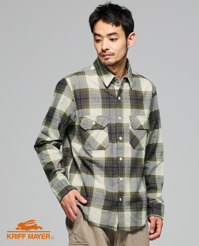 その他ブランド / 長袖シャツ/16/コットン/BRW/チェック KRIFF MAYER（クリフメイヤー） メンズ ユニセックス 綿100 コットン