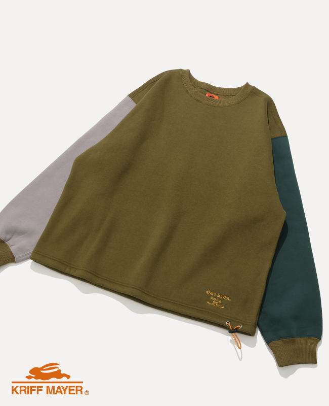 クリフメイヤー KRIFF MAYER メンズ ユニセックス 長袖 スウェット 刺繍 ドローコード 2025FW 裏起毛 レトロカラー クルー | KRIFF MAYER Lady's Collection | 03