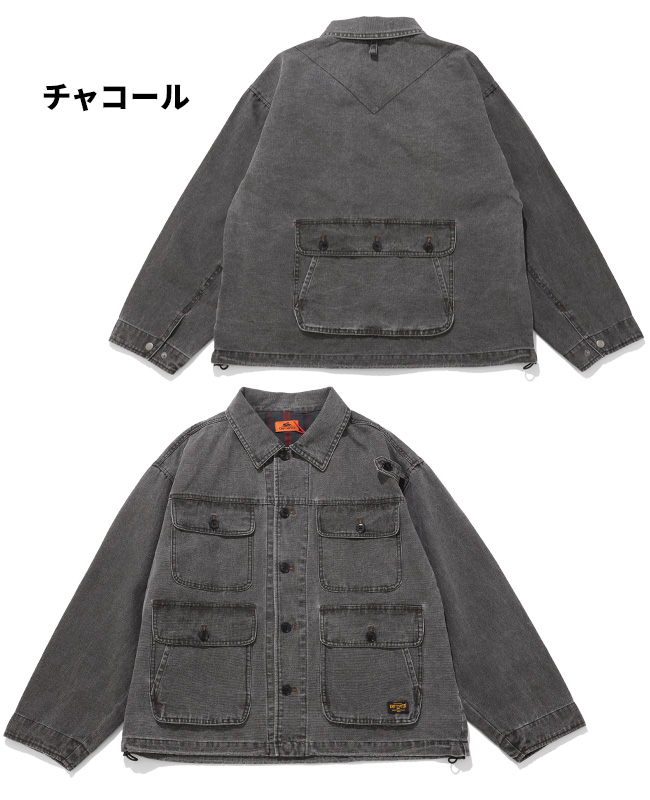 クリフメイヤー KRIFF MAYER メンズ ユニセックス アウター ブルゾン ダック 無地 サンフェード ヴィンテージ風 アメカジ 春 秋 マルチポケット森林ジャケット | KRIFF MAYER | 01