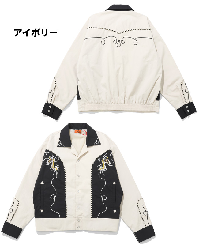 クリフメイヤー KRIFF MAYER メンズ ユニセックス アウター ブルゾン 前開き 裏地付き 50s ロカビリー アメカジ 春 秋 スーベニア刺繍ウエスタンジャケット | KRIFF MAYER | 01