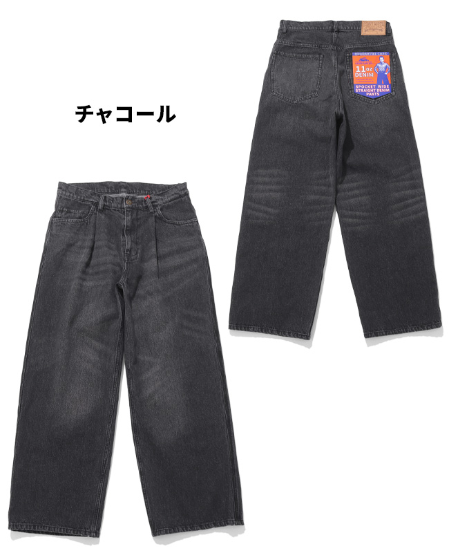 クリフメイヤー KRIFF MAYER メンズ ボトムス ロングパンツ フルレングス ワイドパンツ ジーンズ インディゴ ワンタック アメカジ ワイドストレートデニムパンツ | KRIFF MAYER | 02